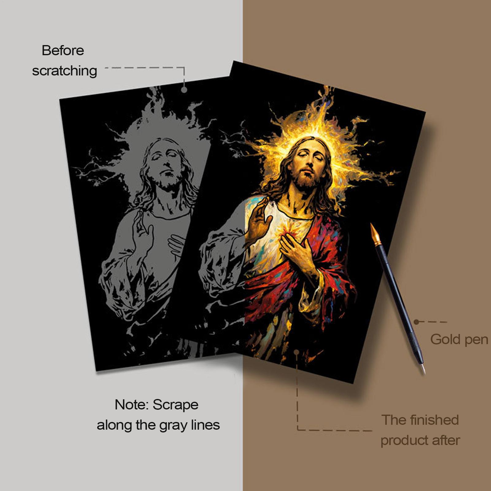 Art Craft Book - Buku Goresan Lukisan Goresan Yesus 1