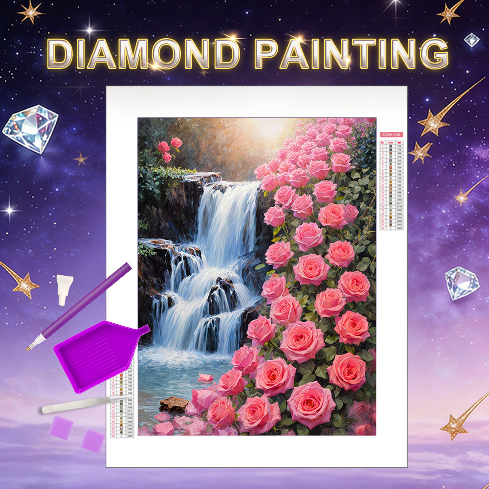 Art Craft Rose - HUACAN Diamond Mosaic Kits Lukisan Berlian
