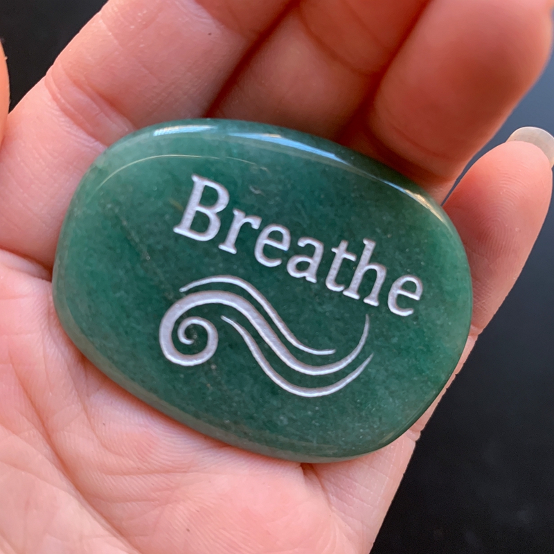 Art Craft Quotes - Batu palem Aventurine hijau alami, 1