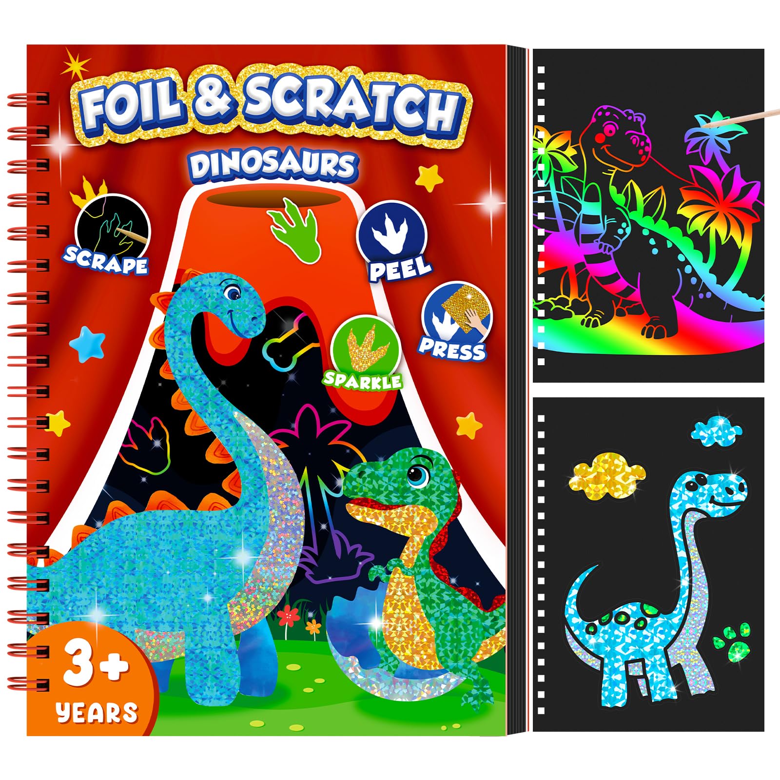 Art Craft Book - Buku Seni Goresan Dinosaurus untuk Anak-anak