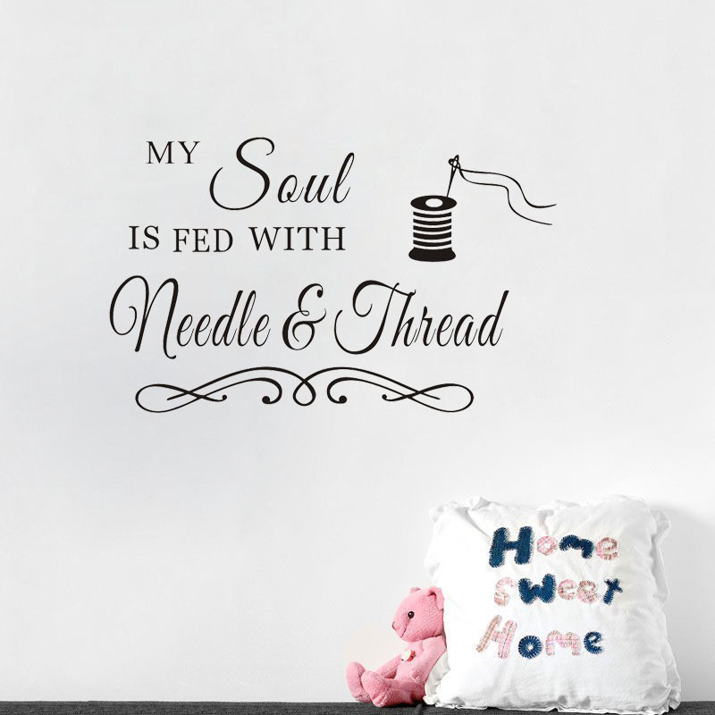 Art Craft Quotes - Stiker Dinding Jarum dan Benang My