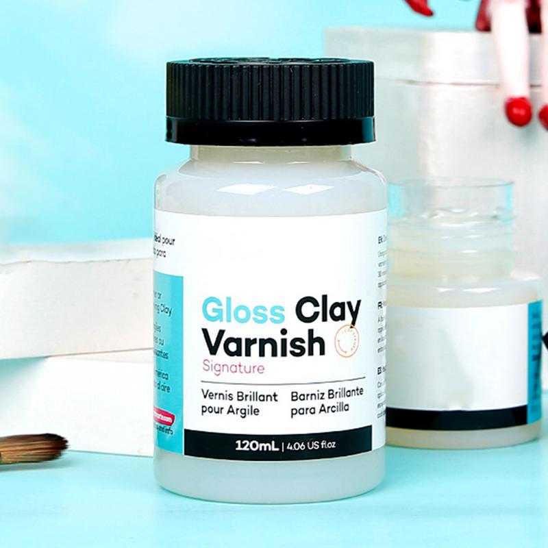 Air Dry Clay - 120ml akrilik pernis Gloss tanah liat