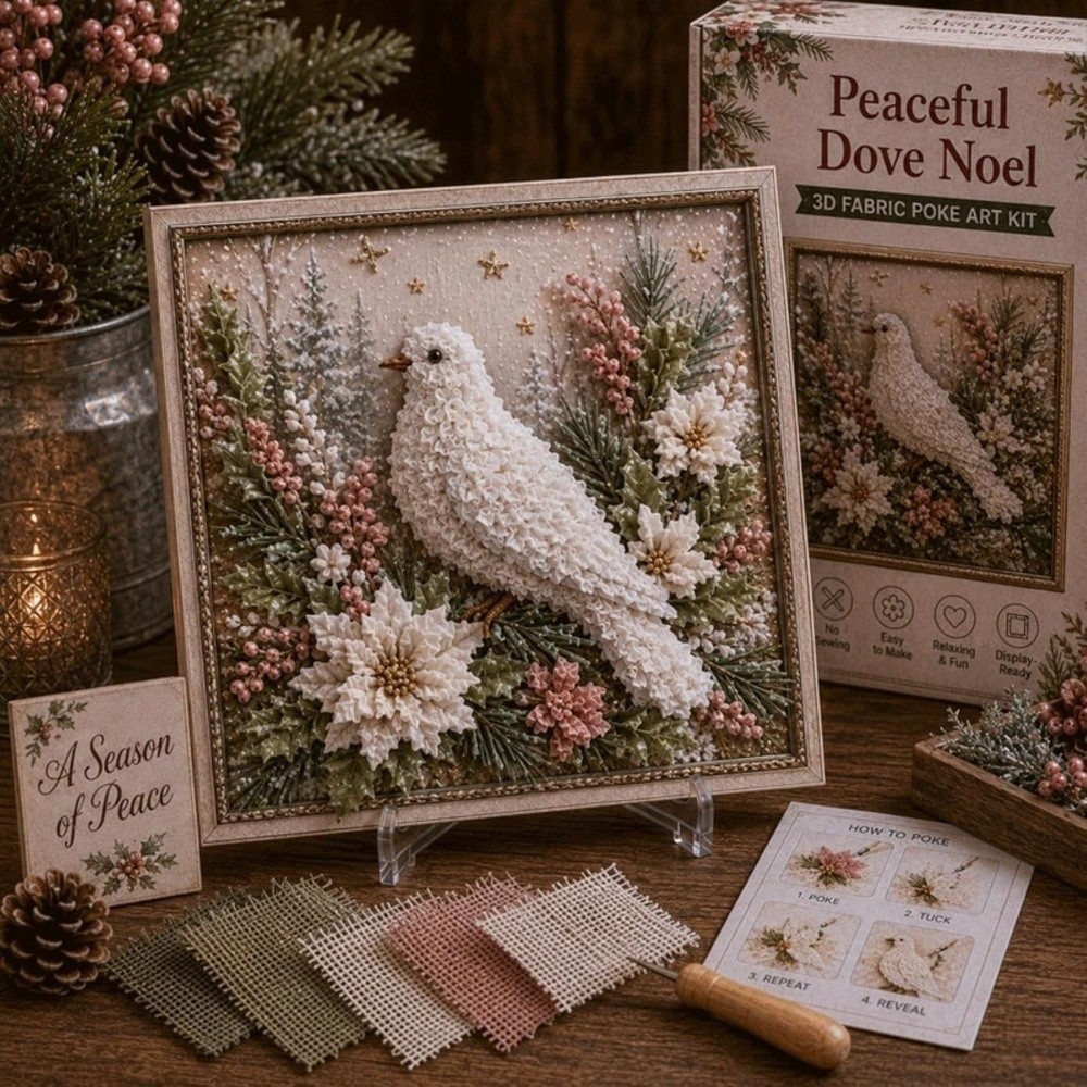 Art And Craft For Xmas - Seni Poke Natal Tanpa Jahitan, Mudah