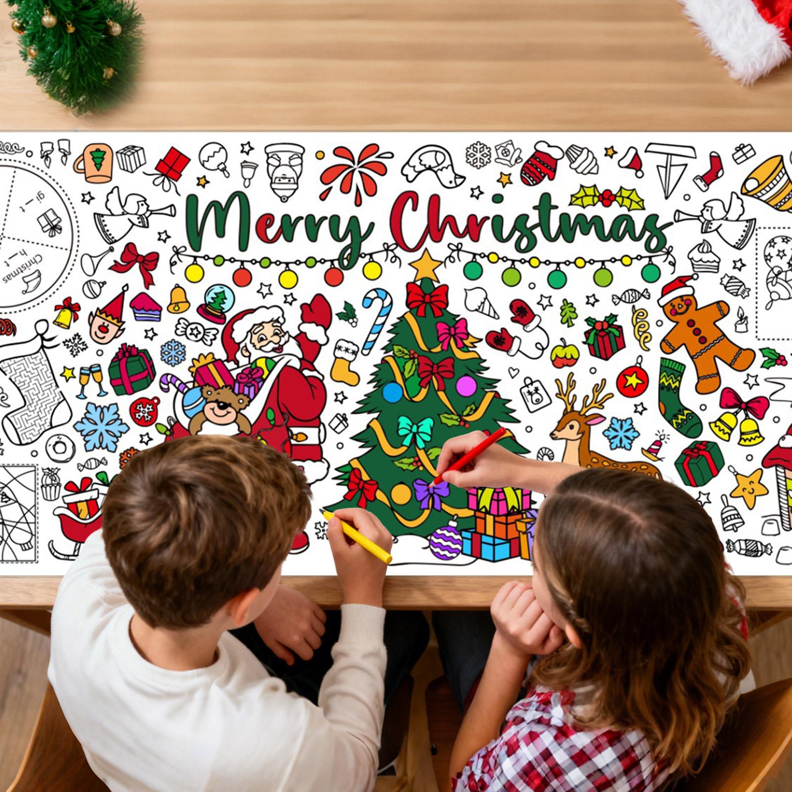 Art And Craft For Xmas - Poster Mewarnai Raksasa Natal, Spanduk Seni