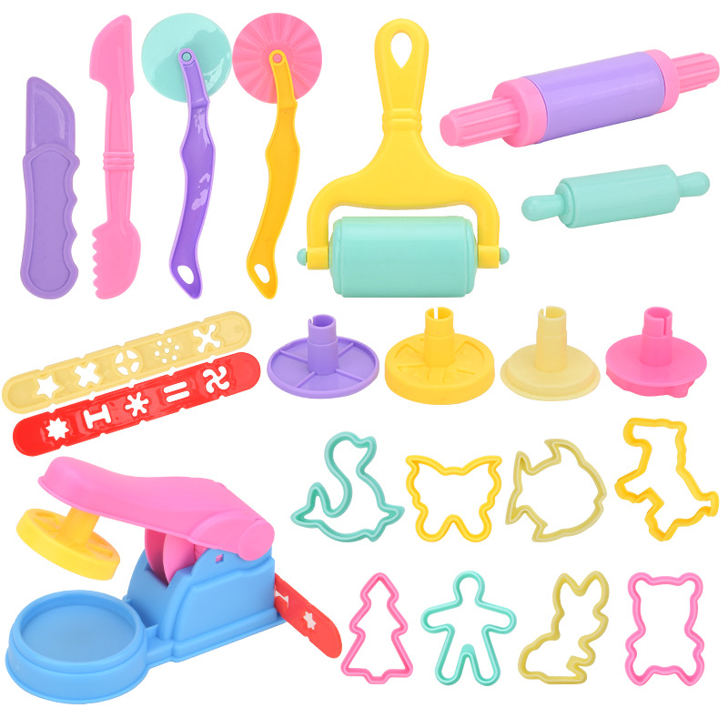 Air Dry Clay - Set peralatan adonan untuk anak-anak, berbagai