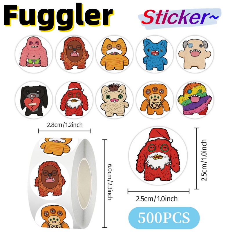 Origami Paper Set - Stiker gulung dua dimensi Fuggler baru,