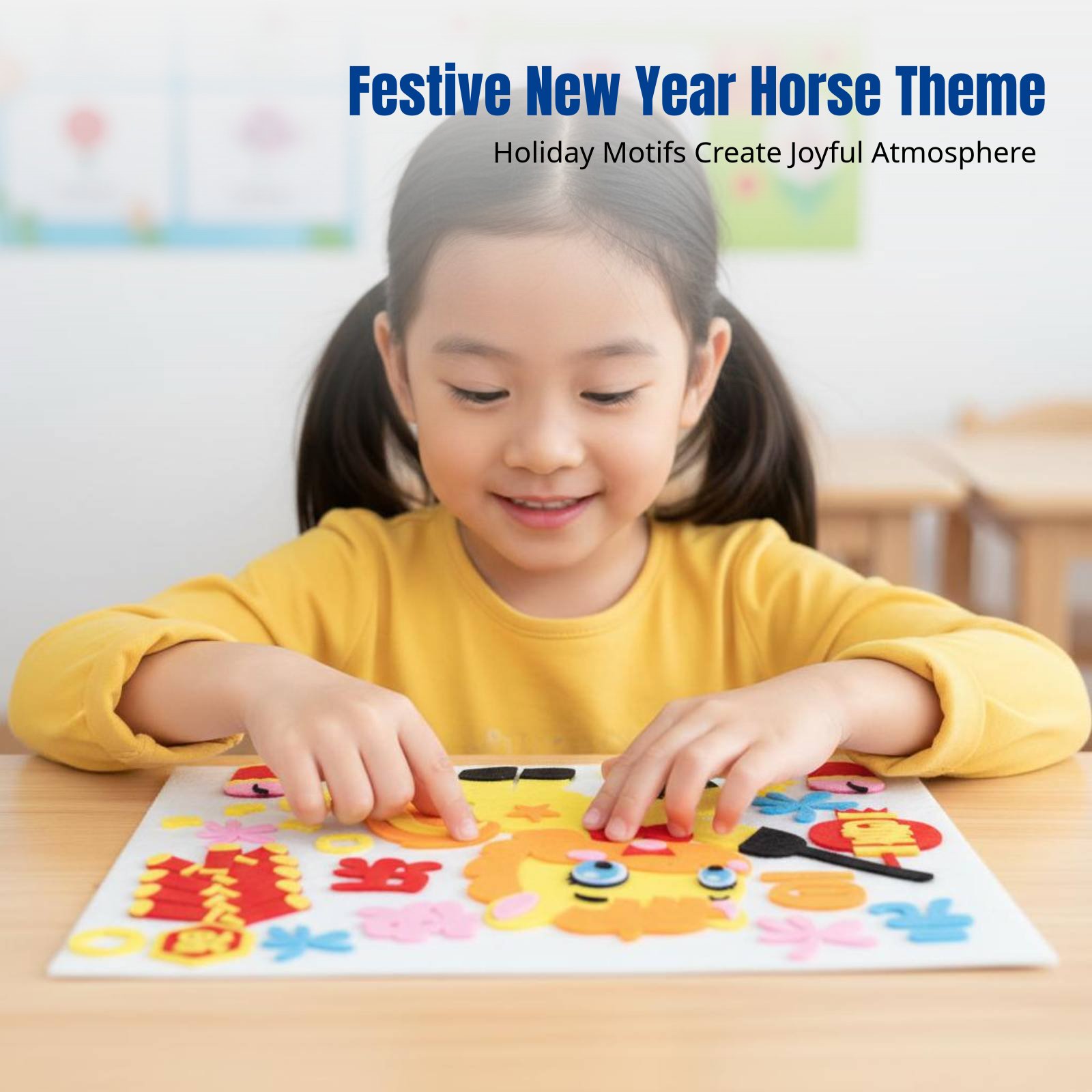 Art Craft Horse - Stiker Seni Kain DIY Tahun Baru