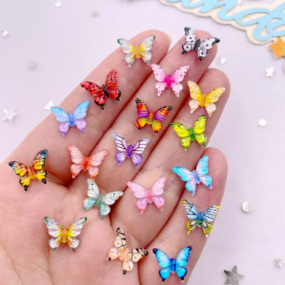 Art Craft New Year - 50 Buah 10Mm Campuran Resin Warna-warni