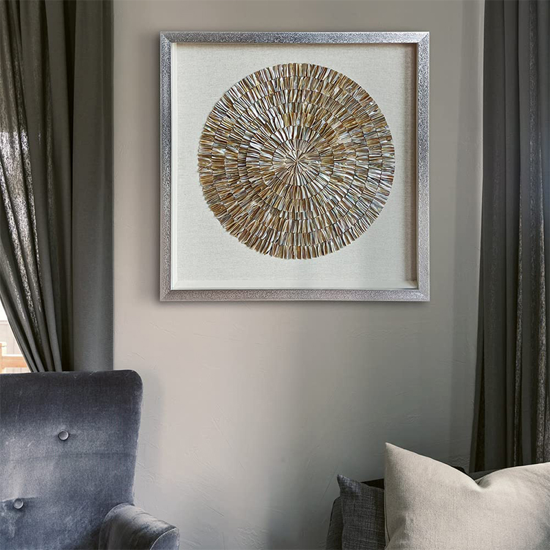 Art Craft Hotel - Lukisan Dinding Mosaik Kerang 3D Berbingkai