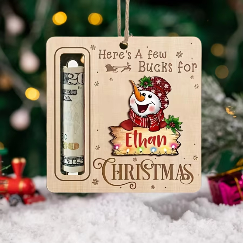 Art And Craft For Xmas - Ornamen Pohon Natal Kayu Kosong yang
