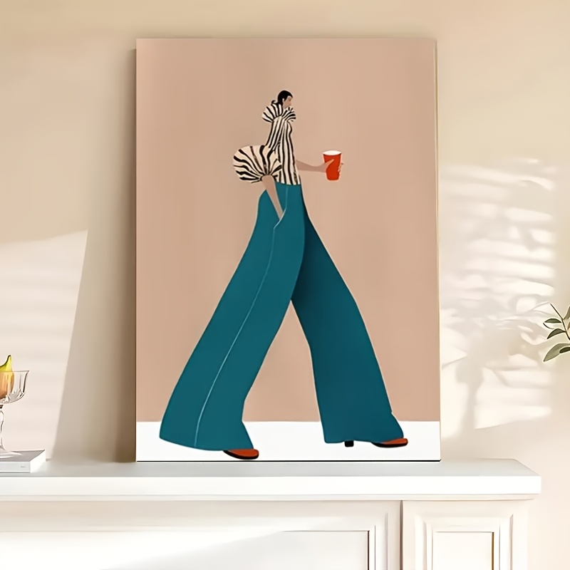 Art Craft Toys - Poster Wanita Celana Biru Modis Cetakan