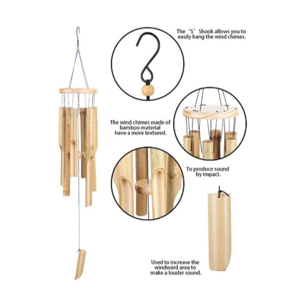 Lonceng Angin Bambu 6 Tabung R - Art Craft Youtube ulasan dan harga