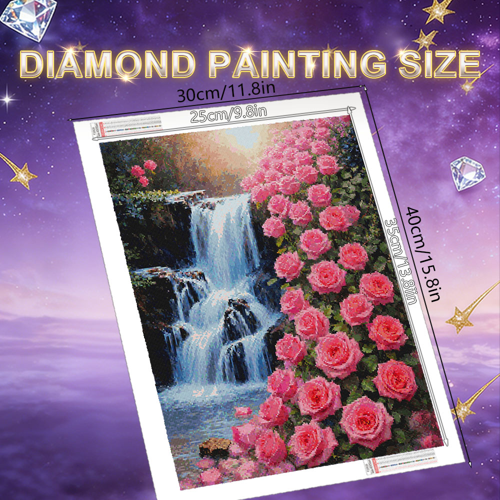 HUACAN Diamond Mosaic Kits Luk - Art Craft Rose ulasan dan harga
