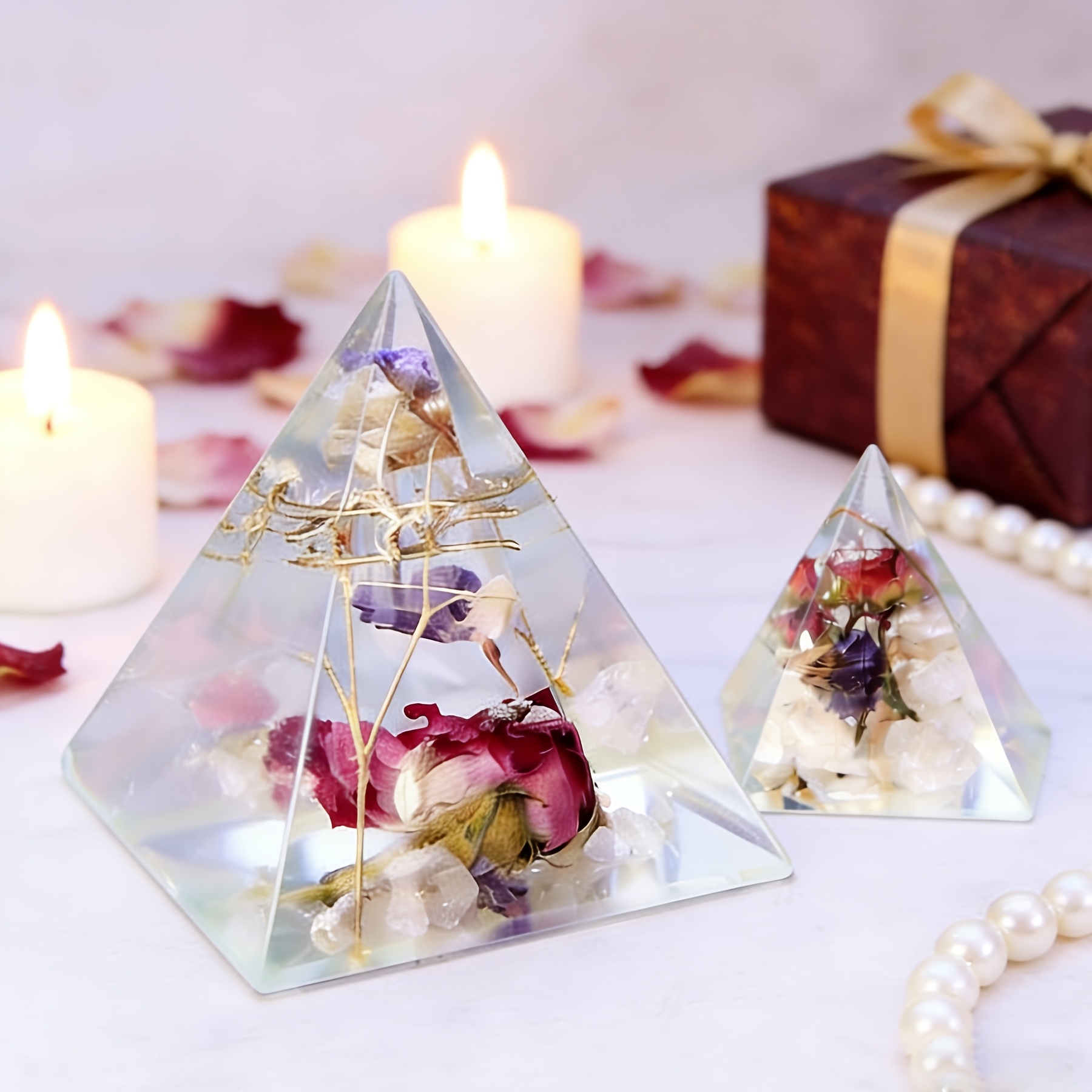 5 Buah - Cetakan Resin Piramid - Art Craft Model ulasan dan harga