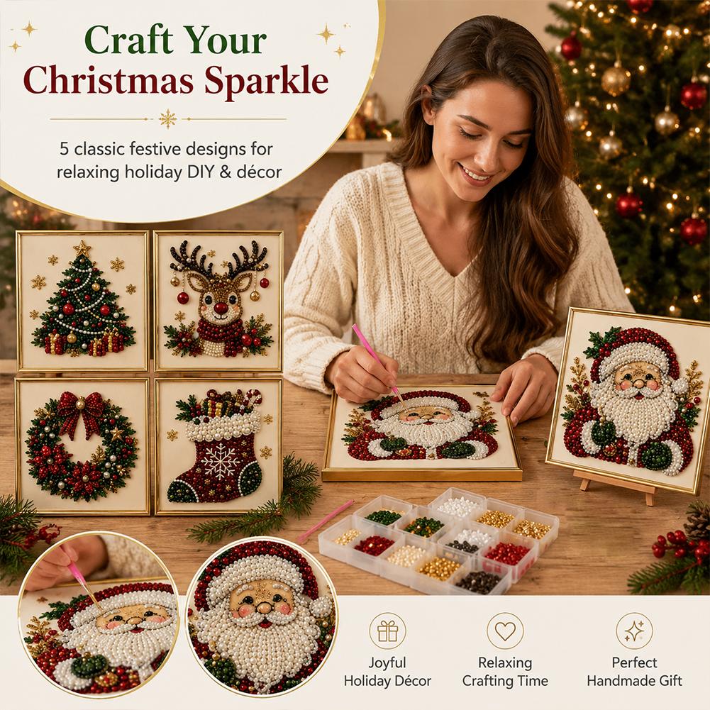 Kit Seni Mutiara Santa Claus N - Art Craft Kids ulasan dan harga