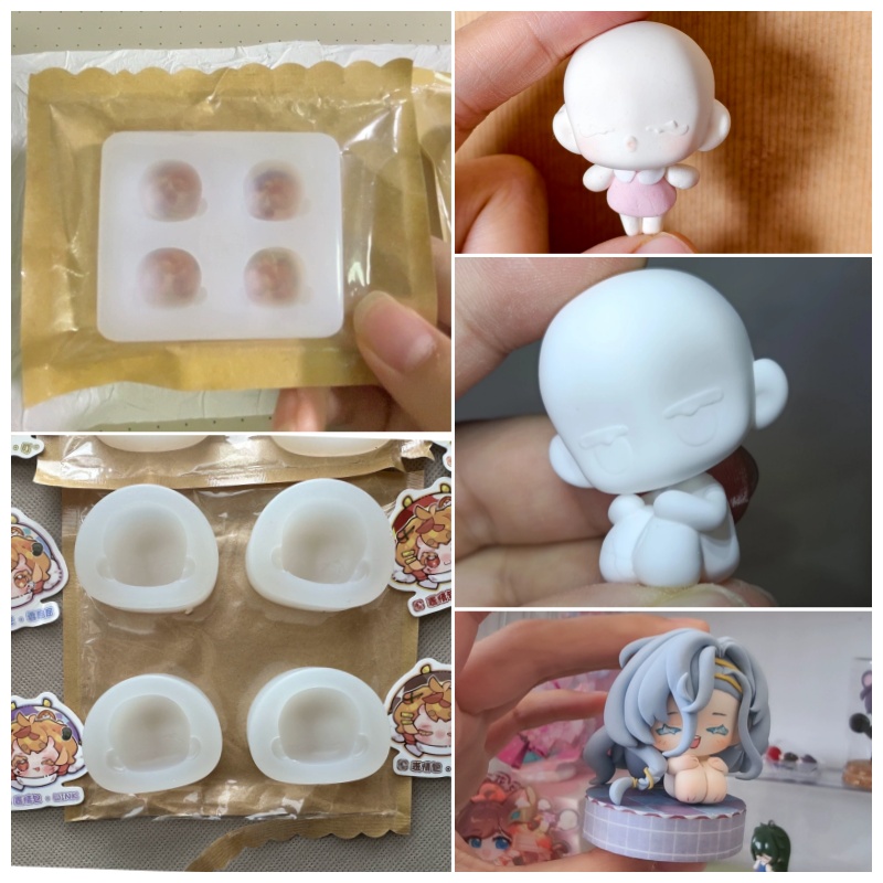 Cetakan Wajah Boneka Versi Q d - Air Dry Clay ulasan dan harga