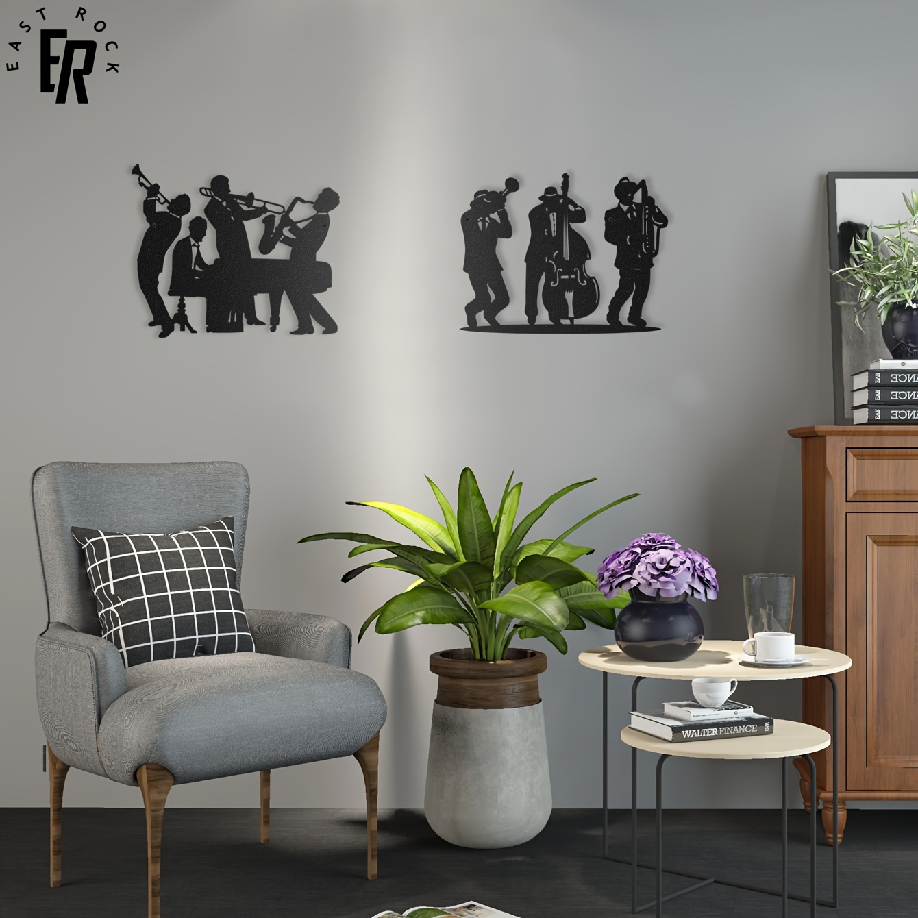 Dekorasi Dinding Siluet Musisi - Art Craft Logo ulasan dan harga