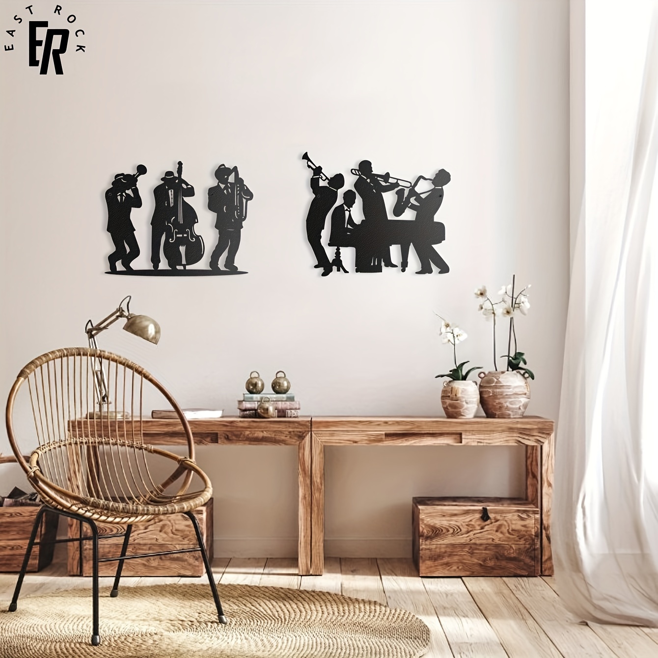 Dekorasi Dinding Siluet Musisi - Art Craft Logo ulasan dan harga