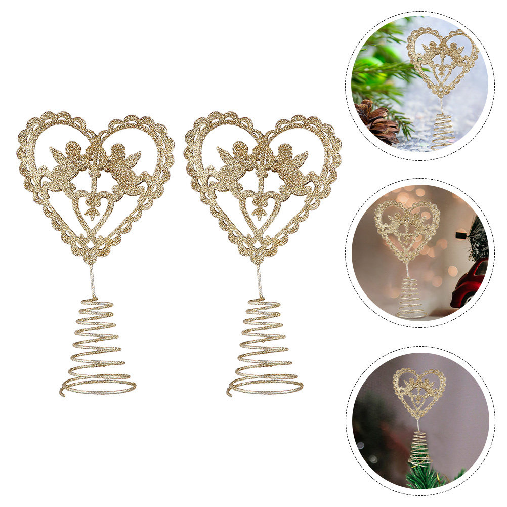 2Pcs Hiasan Puncak Pohon Natal - Art And Craft For Xmas ulasan dan harga