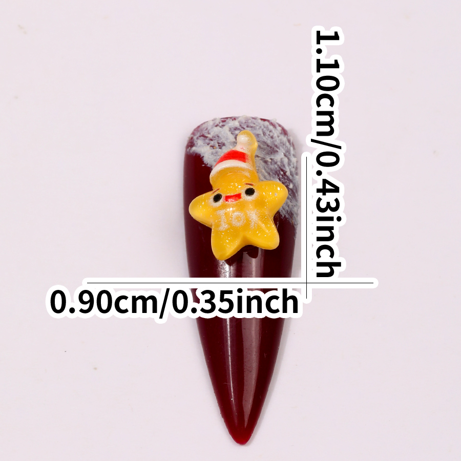 24Pcs Hiasan Kuku Natal Kartun - Art And Craft For Xmas ulasan dan harga