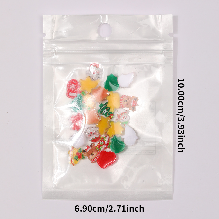24Pcs Hiasan Kuku Natal Kartun - Art And Craft For Xmas ulasan dan harga