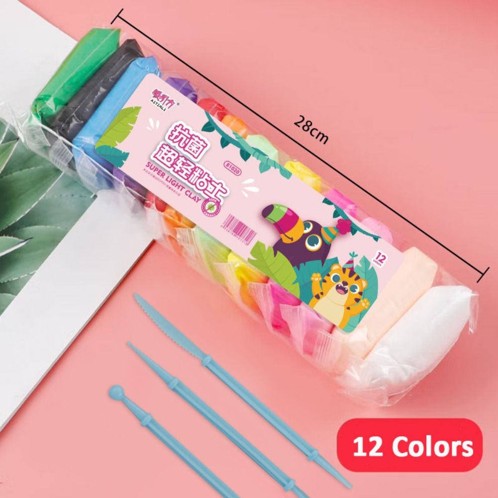 12/24/36pcs Plastisin Ultra-Ri - Air Dry Clay ulasan dan harga