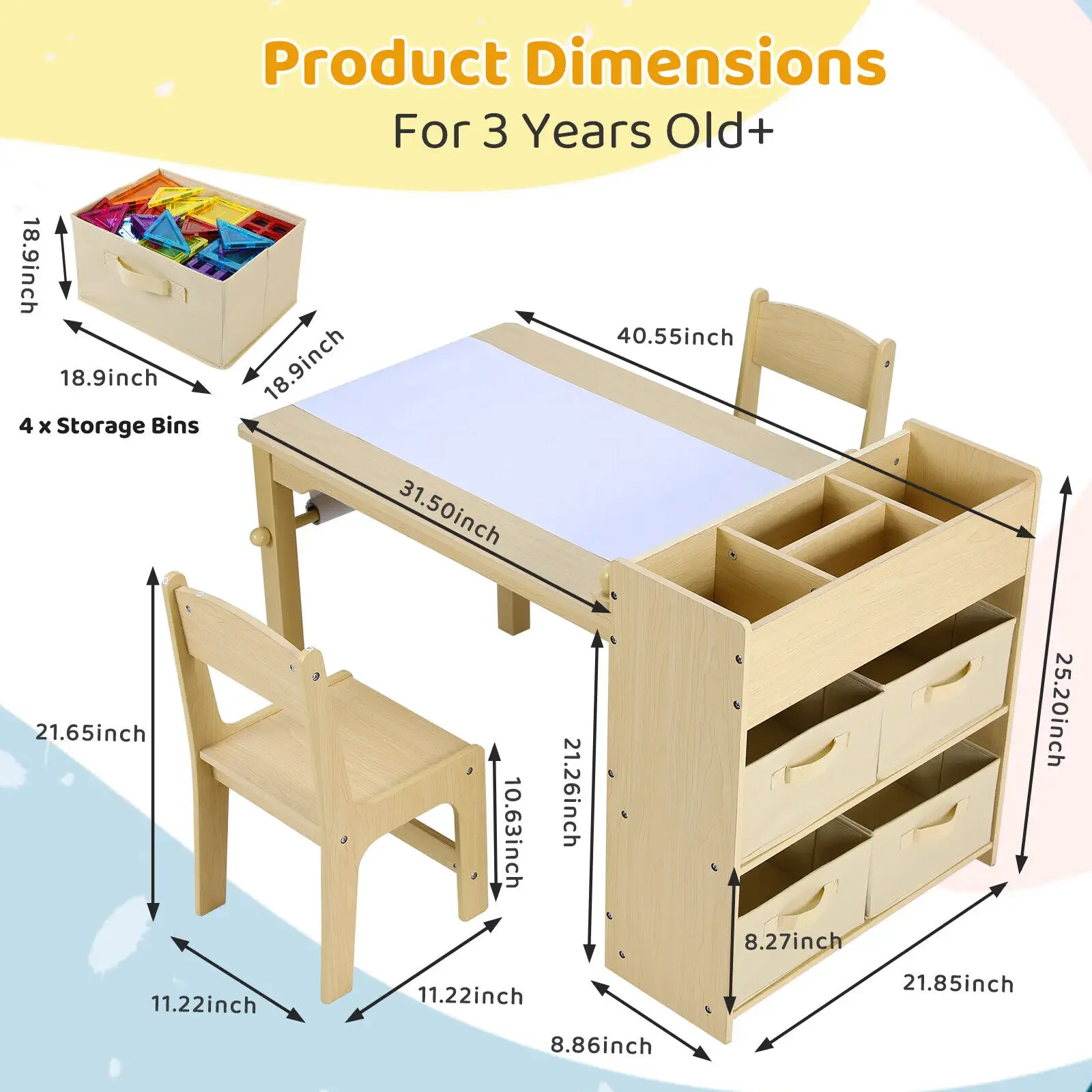 Meja Seni Anak & 2 Kursi Set M - Art And Craft Quotes For Kids ulasan dan harga