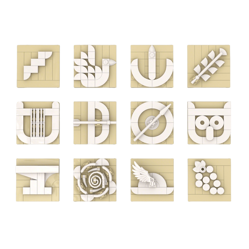 306pcs Patung MOC Dua Belas De - Art Craft Logo ulasan dan harga
