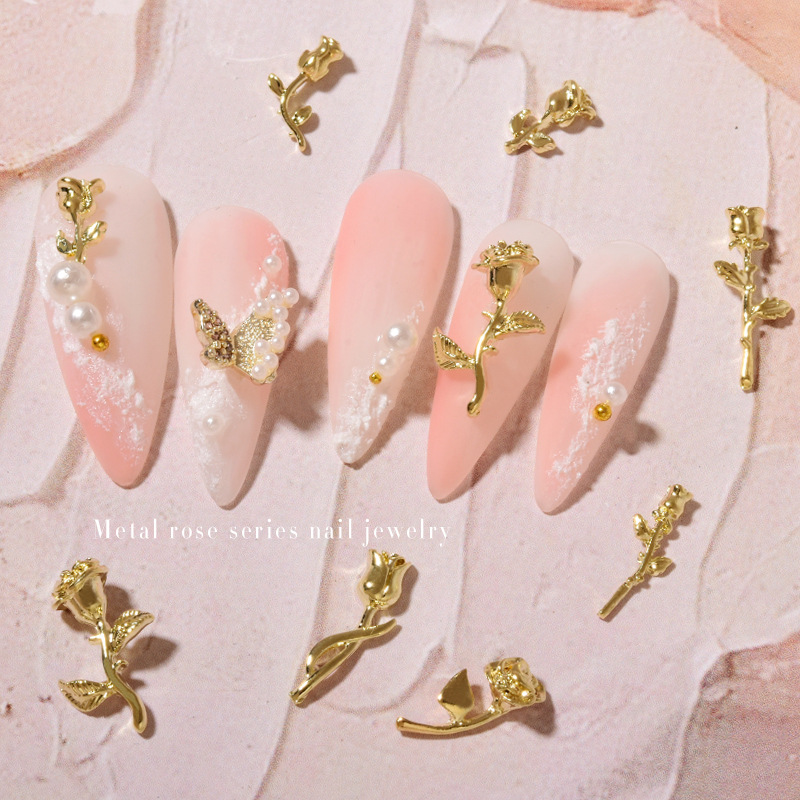 10 buah ornamen seni kuku mawa - Art Craft Rose ulasan dan harga