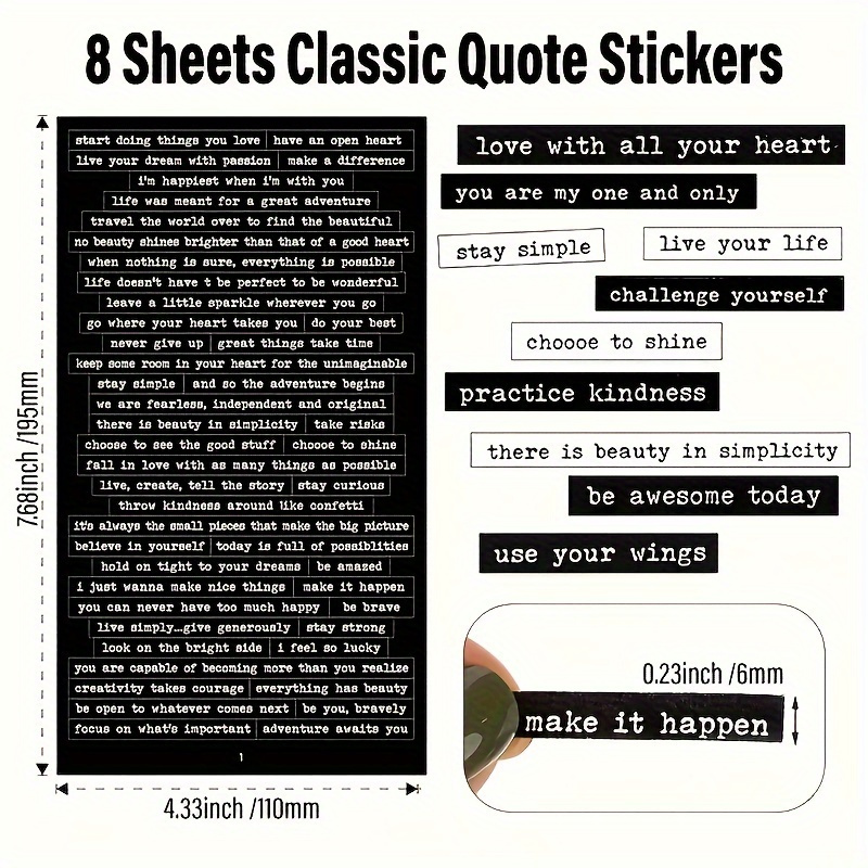 406 Buah Stiker Kutipan Inspir - Art Craft Quotes ulasan dan harga