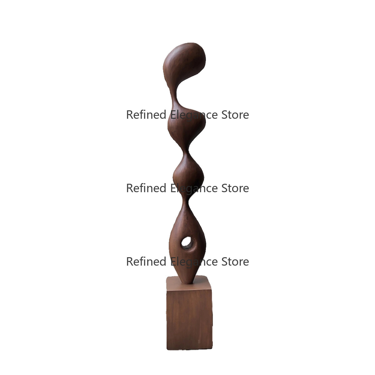 Patung Abstrak Kayu Solid Buat - Art Craft Gallery ulasan dan harga