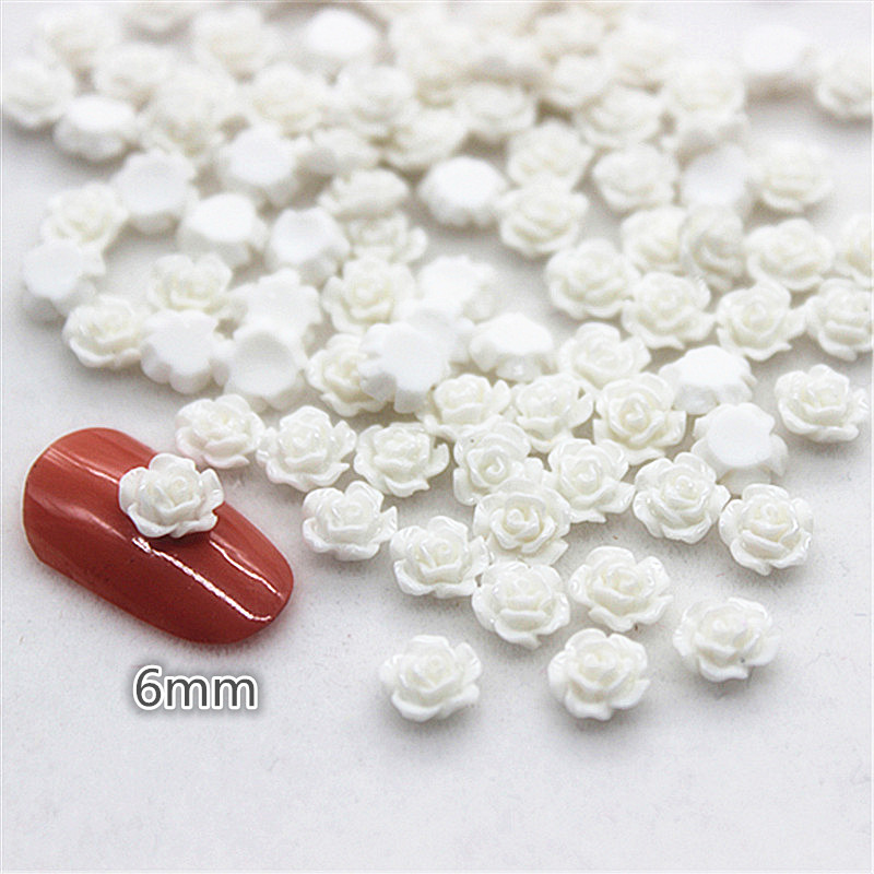 100 Pcs 6 Mm Resin Mini Rose B - Art Craft New Year ulasan dan harga