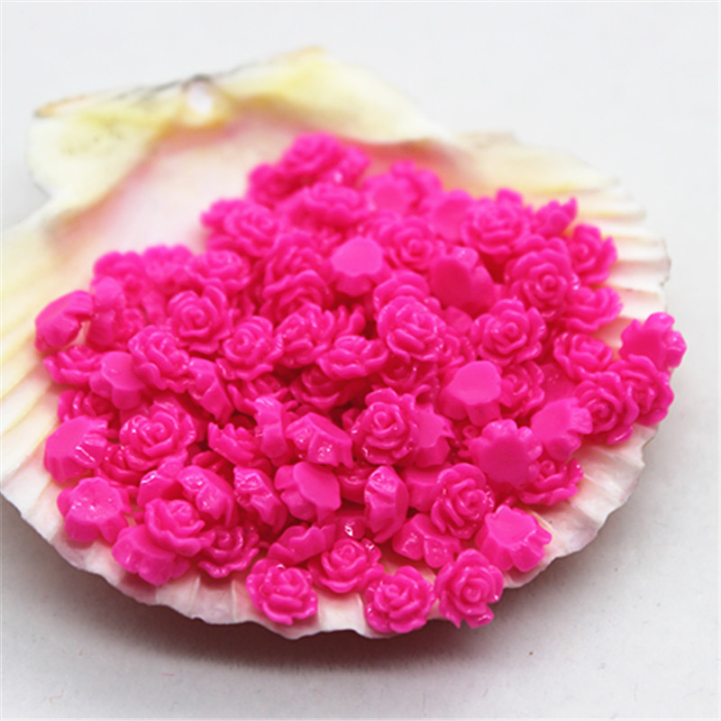 100 Pcs 6 Mm Resin Mini Rose B - Art Craft New Year ulasan dan harga
