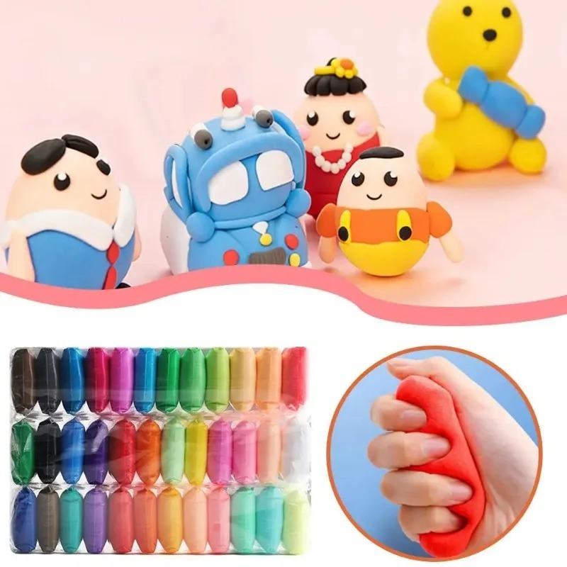 1 Kantong 36 Warna Tanah Liat  - Air Dry Clay ulasan dan harga
