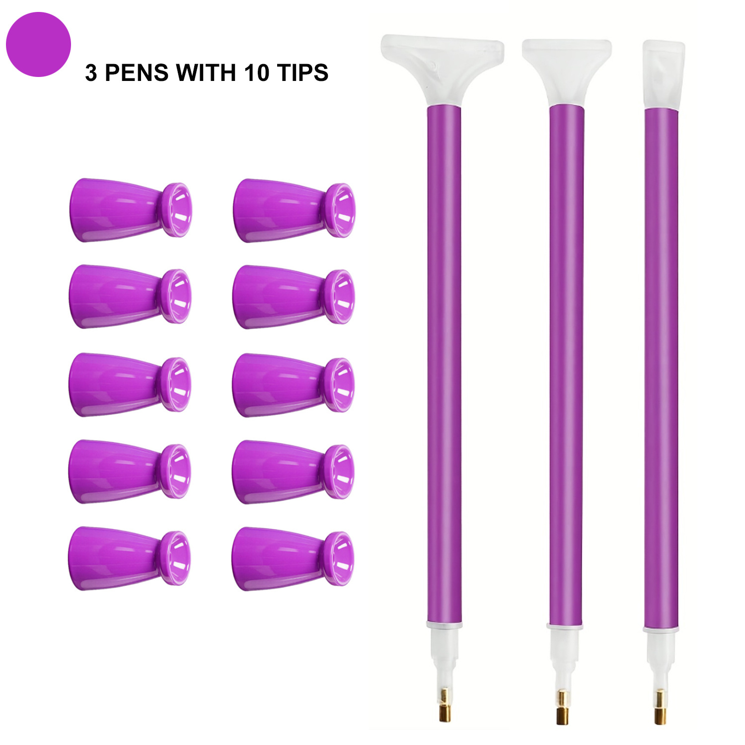 10 Ujung Silikon & 3 Set Pena  - Diamond Painting Kit ulasan dan harga