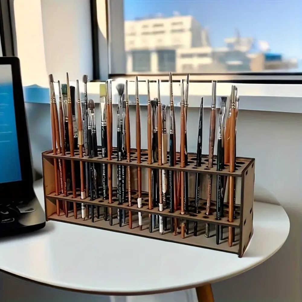 Tempat Kuas Kayu 67 Slot Premi - Art Craft Japan ulasan dan harga
