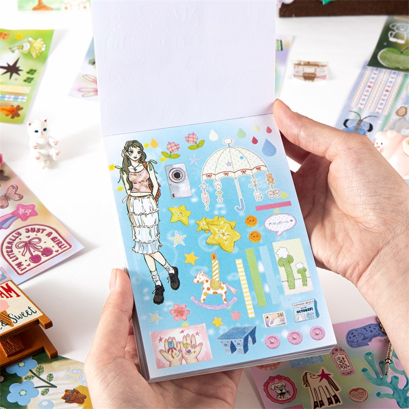 TIANZI 24 Lembar Stiker Die Cu - Art Craft Book ulasan dan harga