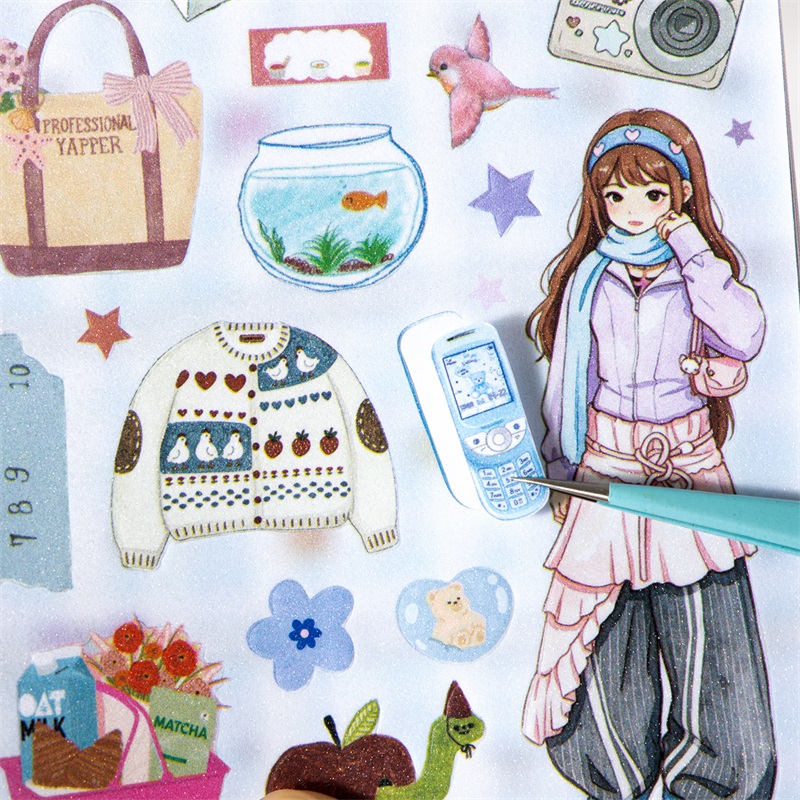 TIANZI 24 Lembar Stiker Die Cu - Art Craft Book ulasan dan harga
