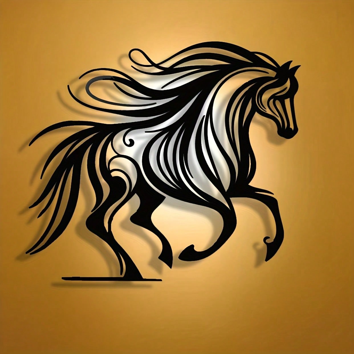 Seni Dinding Logam Balap Kuda  - Art Craft Logo ulasan dan harga