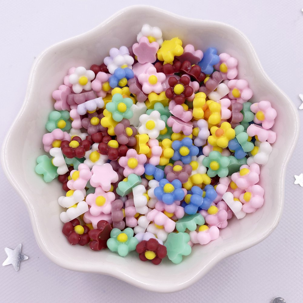 100Pcs 8mm Resin 3D Warna-warn - Art Craft New Year ulasan dan harga