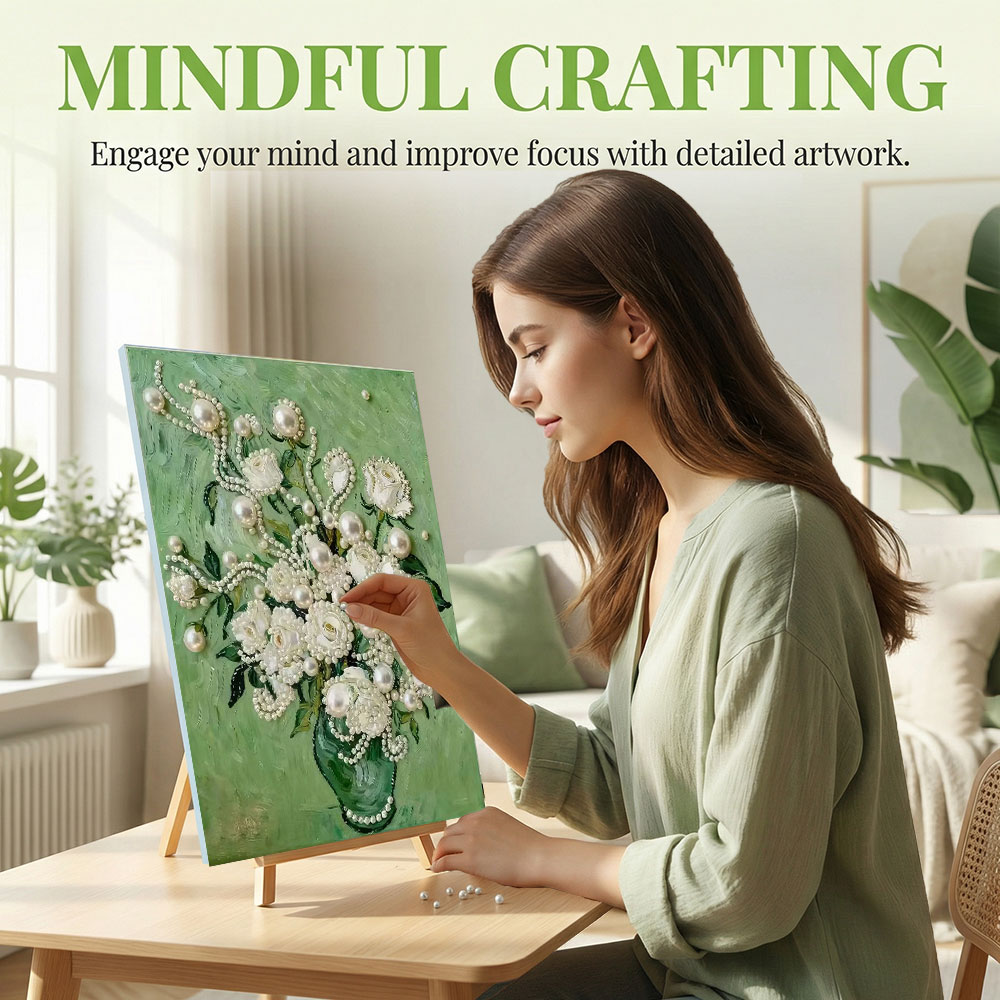 Kit Lukisan Mutiara DIY Huacan - Art Craft Rose ulasan dan harga