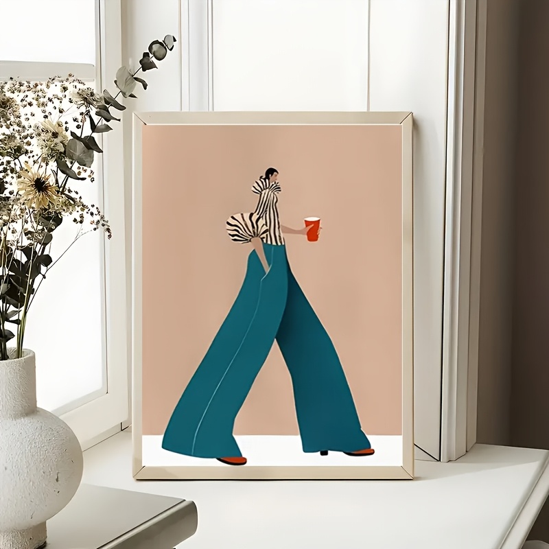 Poster Wanita Celana Biru Modi - Art Craft Toys ulasan dan harga