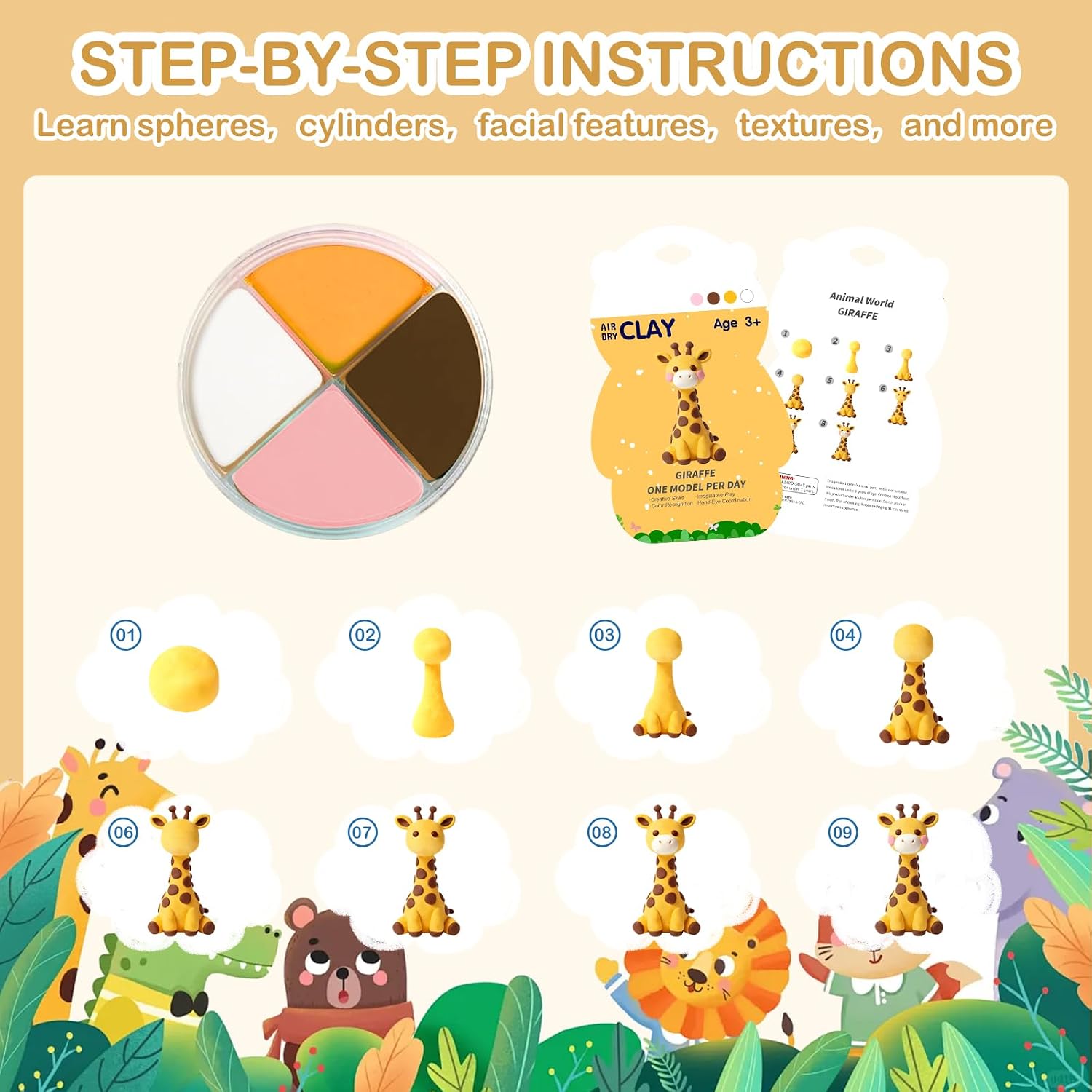 Kit Tanah Liat Kering dengan 1 - Air Dry Clay ulasan dan harga